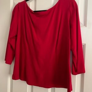 Red Pinup Girl Sabrina Top